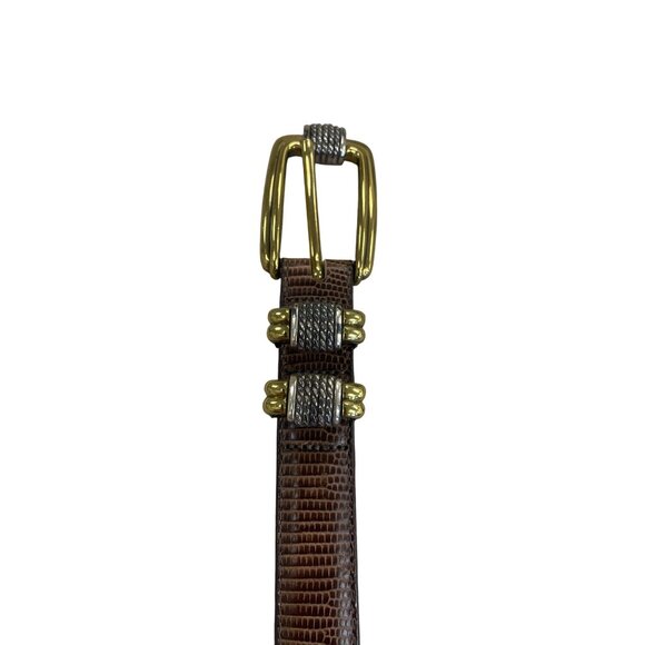 Brighton Womens Brown Leather Belt buckle accented Size M/30 SKU 8363 - Picture 9 of 16